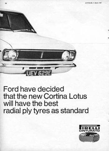 Lotus Cortina Pirelli Cinturato CN36 Advert