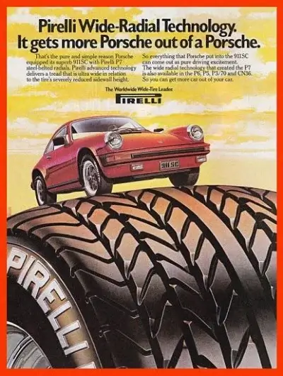 Classic PIRELLI P7 Porsche Advert
